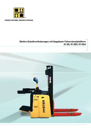 Apiladores de palets con plataforma elevadora Hyster S 1.5 S-SL