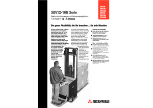 Apiladores de palets con plataforma elevadora Mitsubishi SBV 12 NI