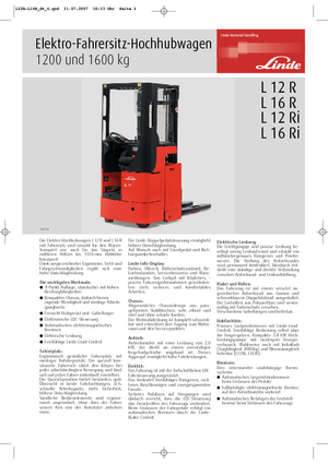 Apiladores de pie Linde L 16 R