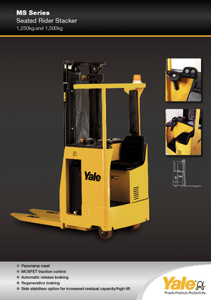 Apiladores de palets con asiento Yale MS 12 S