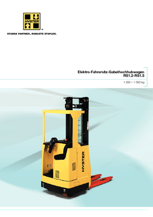 Apiladores de palets con asiento Hyster RS 1.2