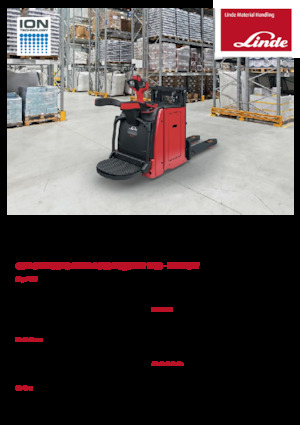 Apiladores de palets con plataforma elevadora Linde D10AP 