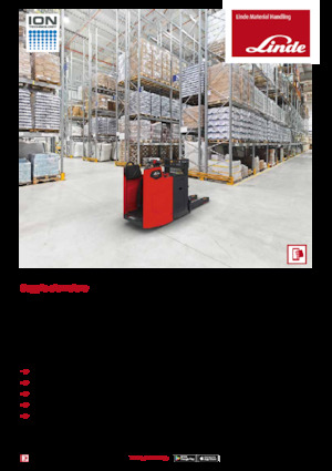 Apiladores de palets con plataforma elevadora Linde D10FP