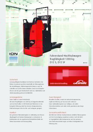 Apiladores de pie Linde D12S 2024 S 