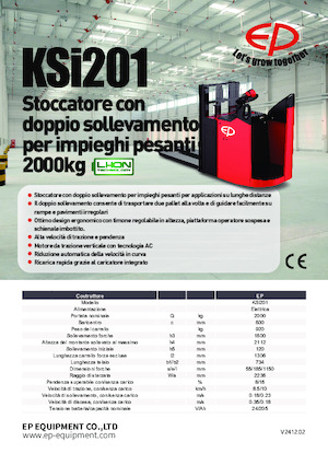 Apiladores de palets con plataforma elevadora EP KSi201
