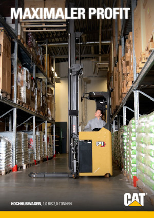 Apiladores de palets con plataforma elevadora Caterpillar NSR20N2S