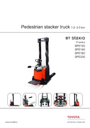 Apiladores de palets con plataforma elevadora Toyota SPE120