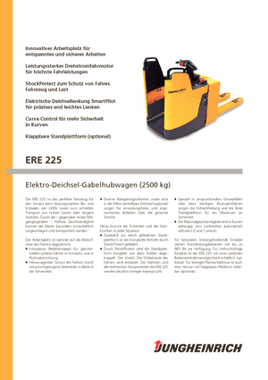 Transpaletas con plataforma elevadora Jungheinrich ERE 225