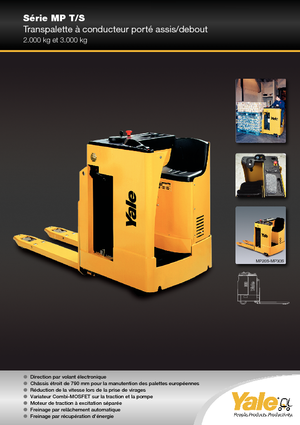 Transpaletas con plataforma elevadora Yale MP 20 T