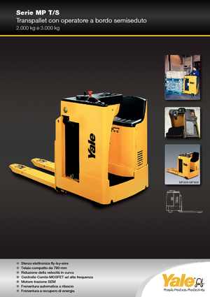 Transpaletas con plataforma elevadora Yale MP 20 T