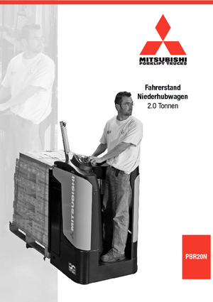 Transpaletas con plataforma elevadora Mitsubishi PBR20N