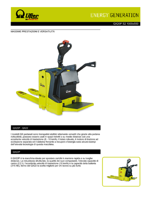 Transpaletas con plataforma elevadora PRAMAC Lifter QX 20 P
