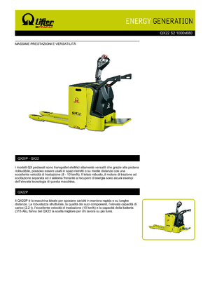 Transpaletas con plataforma elevadora PRAMAC Lifter QX 22