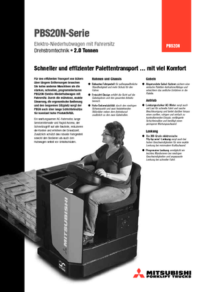 Transpaletas con asiento Mitsubishi PBS20N