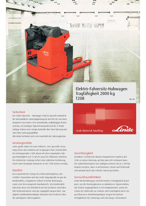 Transpaletas con asiento Linde T20R