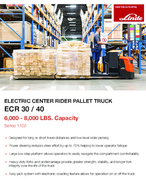 Transpaletas con plataforma elevadora Linde ECR30