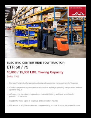 Transpaletas con plataforma elevadora Linde ETR50/75