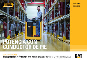 Transpaletas con plataforma elevadora Caterpillar NPR20N2
