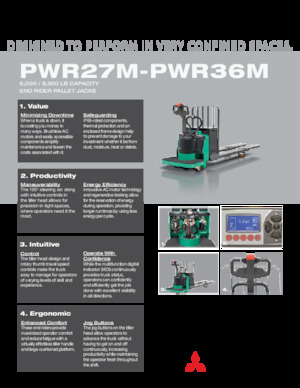 Transpaletas con plataforma elevadora Mitsubishi PWR36M