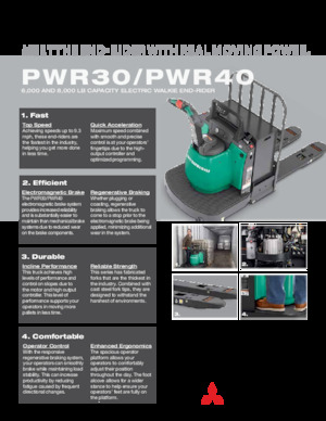 Transpaletas con plataforma elevadora Mitsubishi PWR40