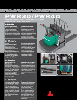 Transpaletas con plataforma elevadora Mitsubishi PWR40