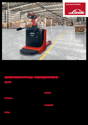 Transpaleta elec. de conductor acompañante Linde T16P	