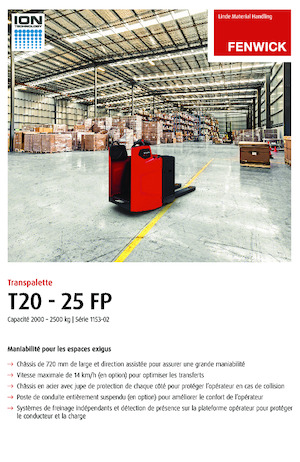Transpaletas con plataforma elevadora Linde T20FP