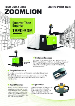 Transpaletas con plataforma elevadora Zoomlion TB20R