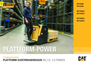 Transpaletas con plataforma elevadora Caterpillar NPV25N3