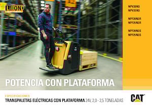 Transpaletas con plataforma elevadora Caterpillar NPV25N3