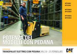 Transpaletas con plataforma elevadora Caterpillar NPV25N3