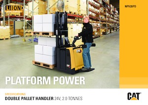 Transpaletas con plataforma elevadora Caterpillar NPV20PD