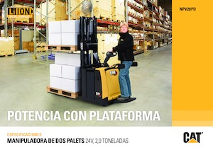 Transpaletas con plataforma elevadora Caterpillar NPV20PD