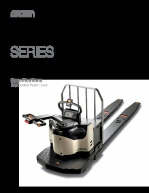 Transpaletas con plataforma elevadora Crown PE 4500-60