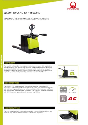 Transpaletas con plataforma elevadora PRAMAC Lifter QX 20 P EVO