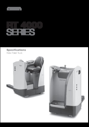 Transpaletas con plataforma elevadora Crown RT 4020-45