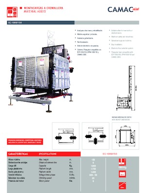 Elevadores Industriales CAMAC EC-1000/150