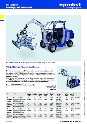 Pavimentadoras Probst VM-X-PAVERMAX comfort