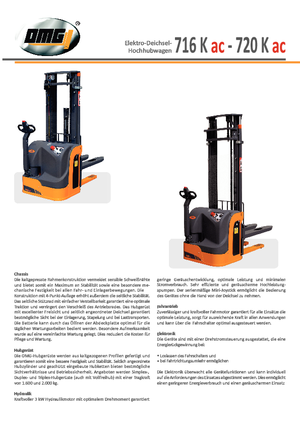 Apiladores de pie OMG 720 K-ac