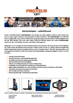 Apiladores de pie Proteus DS 1230