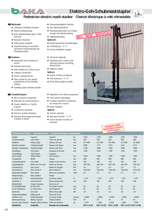 Apiladores de pie Baka EGS 1.5-38