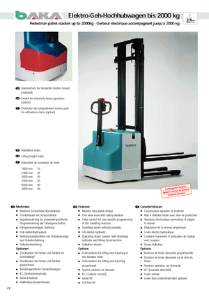 Apiladores de pie Baka EGV 2001-40