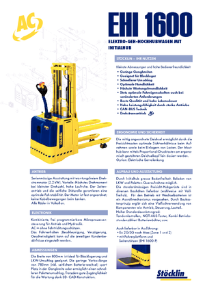 Apiladores de pie Stöcklin EHI 1600