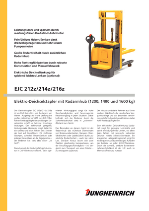 Apiladores de pie Jungheinrich EJC 212z