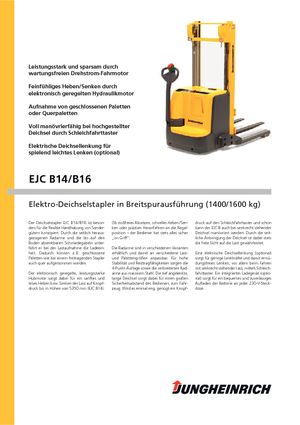 Apiladores de pie Jungheinrich EJC B14