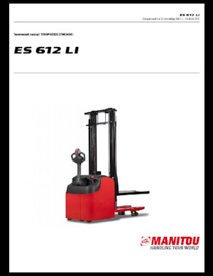 Apiladores de pie Manitou ES 612 LI