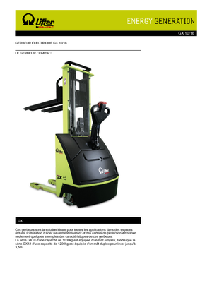 Apiladores de pie PRAMAC Lifter GX 10/16