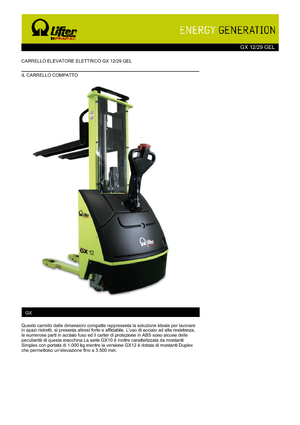 Apiladores de pie PRAMAC Lifter GX 12/29 GEL