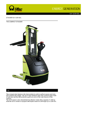 Apiladores de pie PRAMAC Lifter GX 12/29 GEL