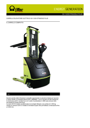 Apiladores de pie PRAMAC Lifter GX 12/29 Straddle Plus